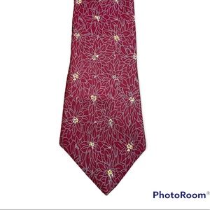 Vintage Ted Lapidus Paris Men's Silk Tie Abstract Floral